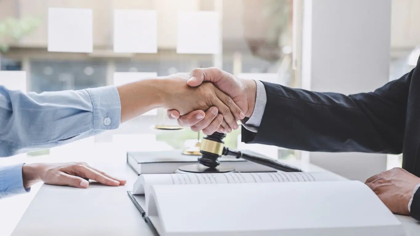 Handshake after good cooperation after Mediation